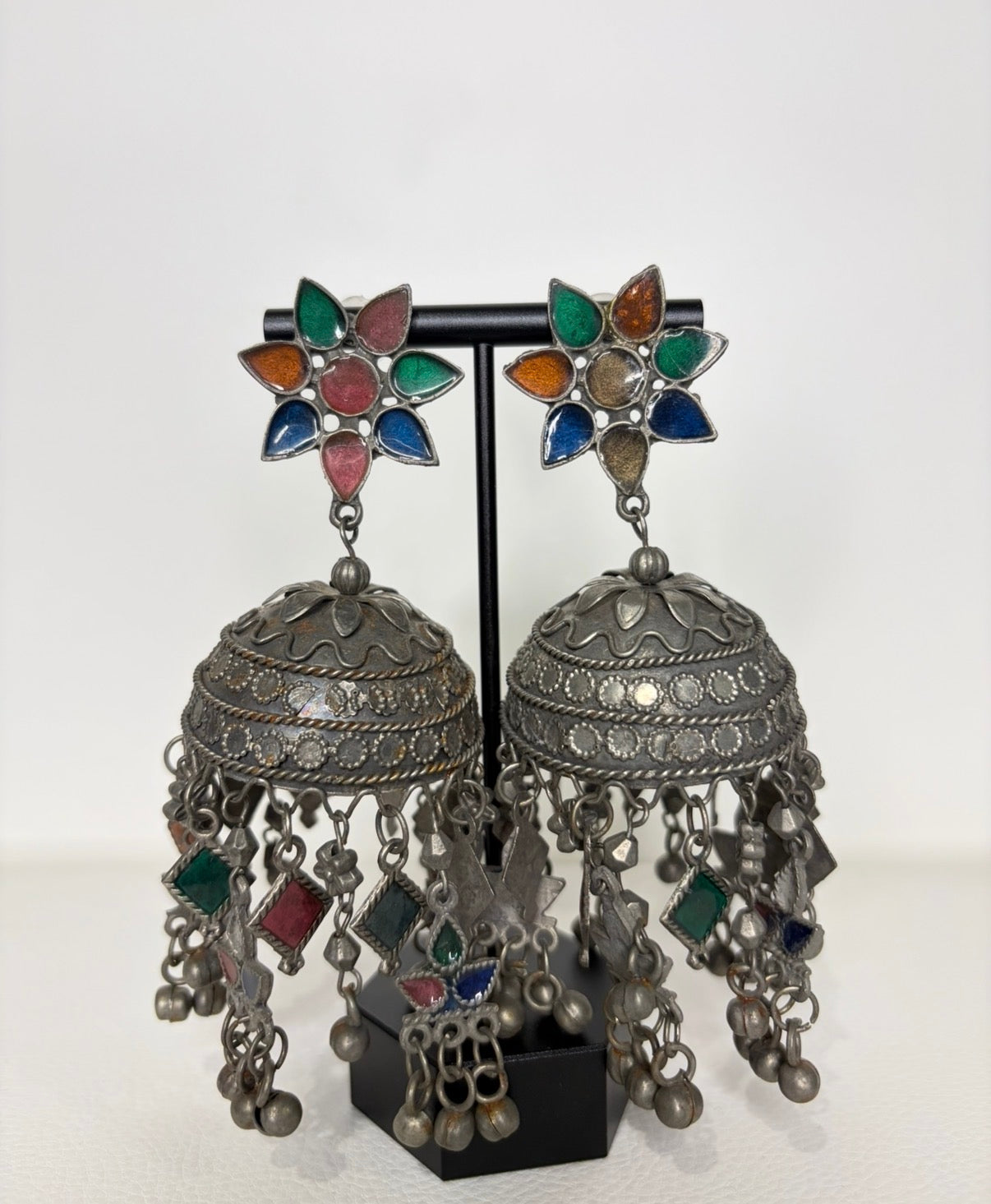 Rainbow Oxidised Jhumka