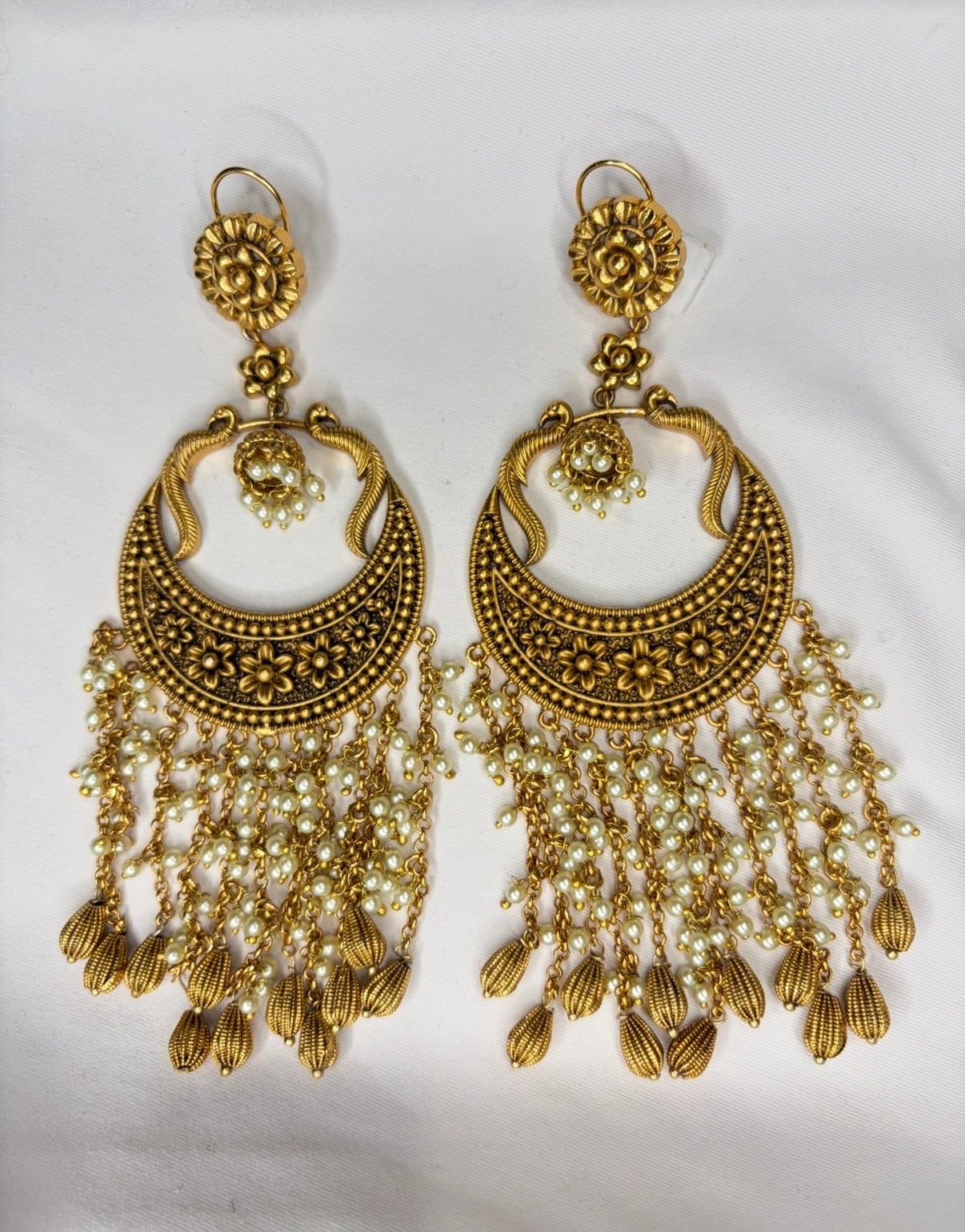 Gold statement earrings