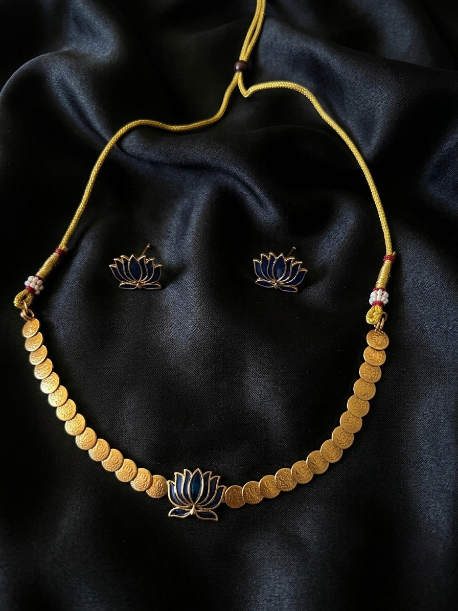 Tamara coin necklace (Blue)