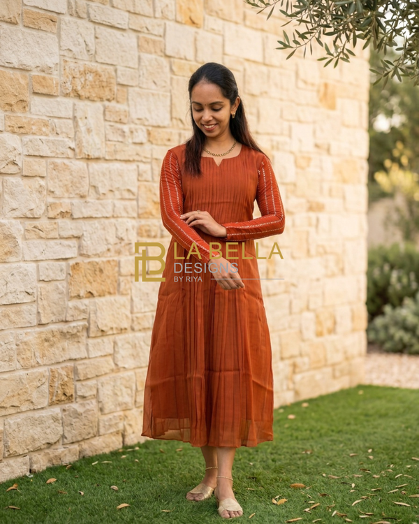 Chithira Pleated Dress
