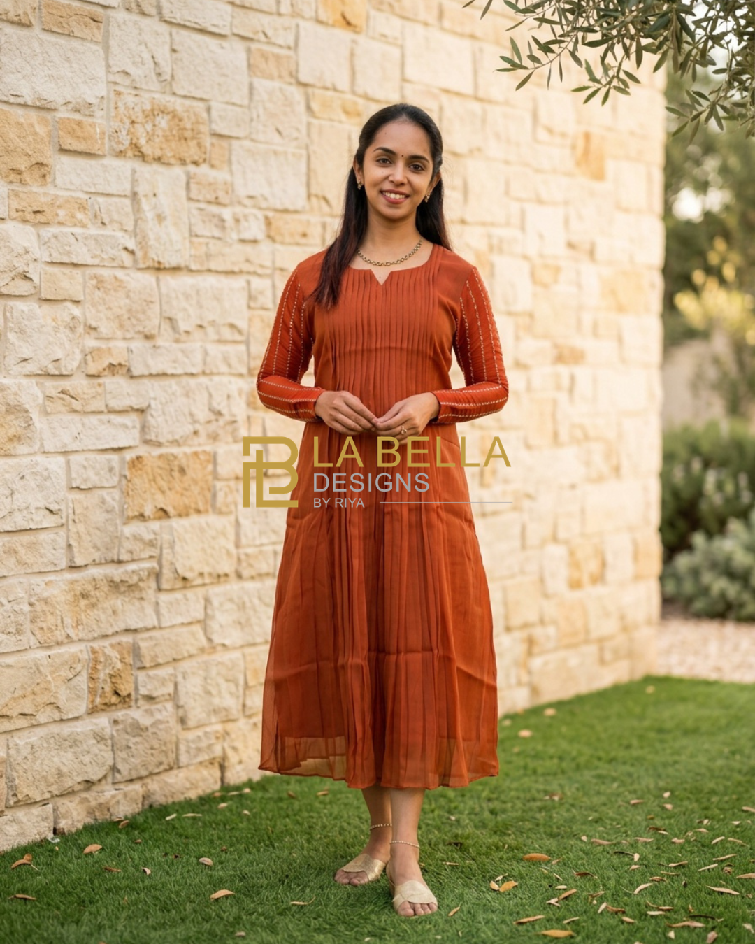 Chithira Pleated Dress