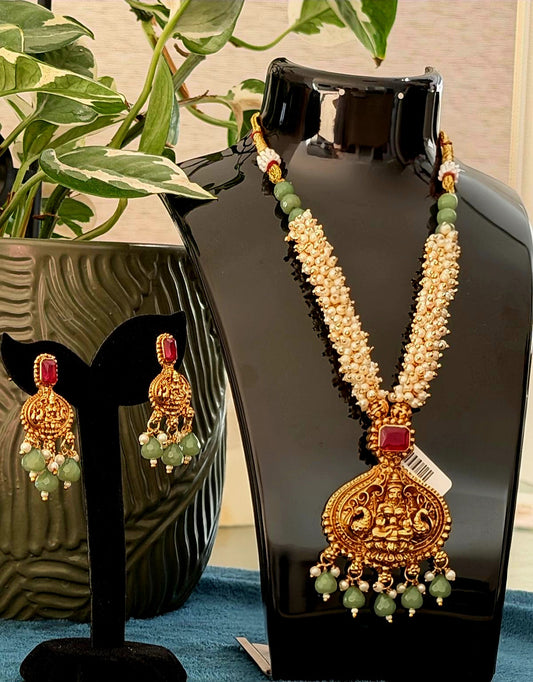 Lakshmi Short Haram With Pearls