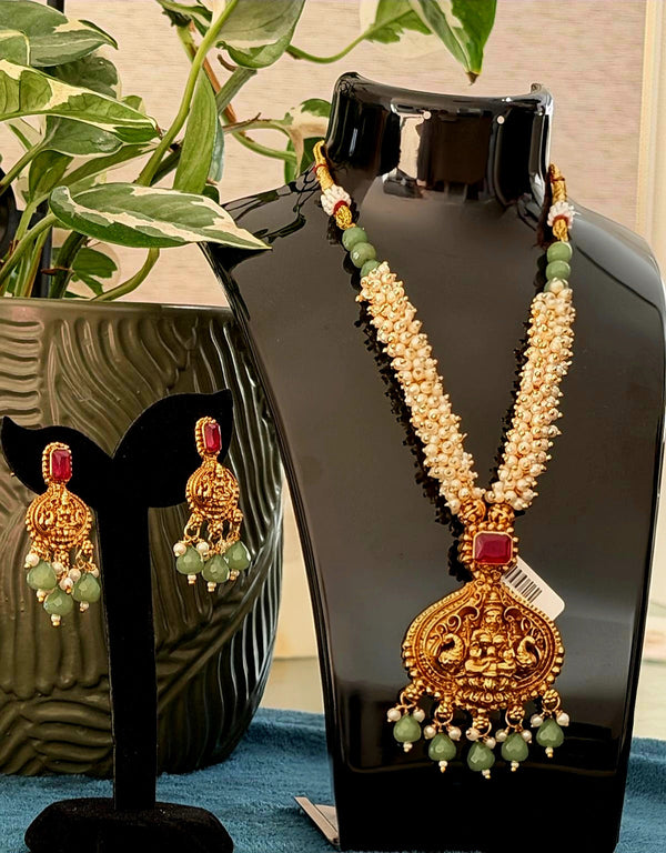 Lakshmi Short Haram With Pearls