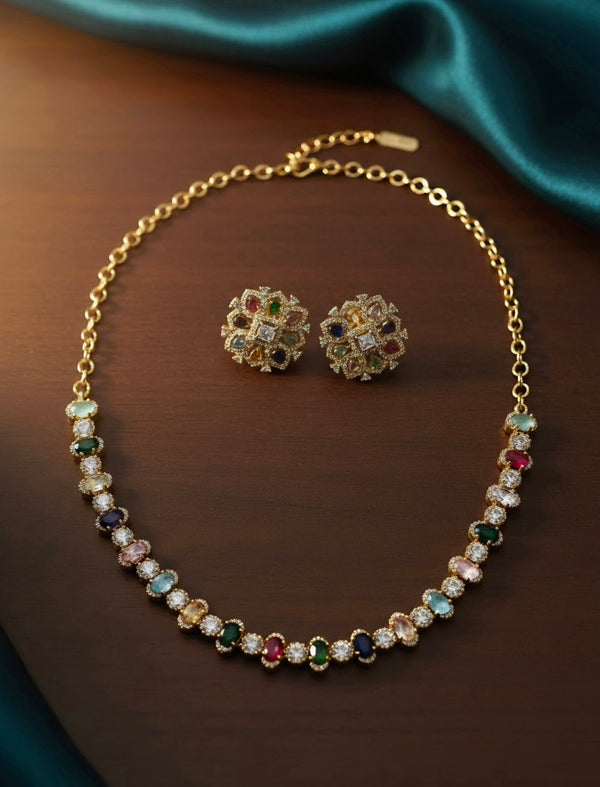 Multi Coloured Necklace Set