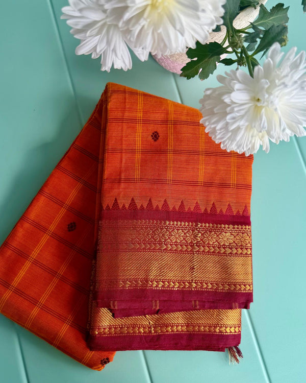 Kanchi cotton saree Hover