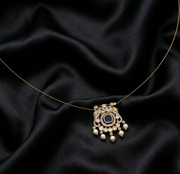Anamika AD Stone Invisible Neck Chain (Purple)