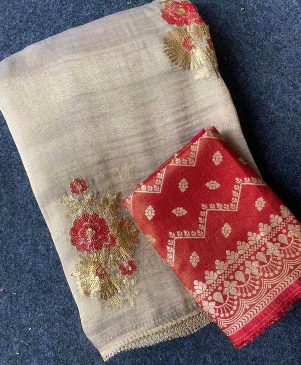 tissue georgette party wear saree