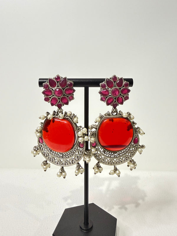 Antique oxidised earring