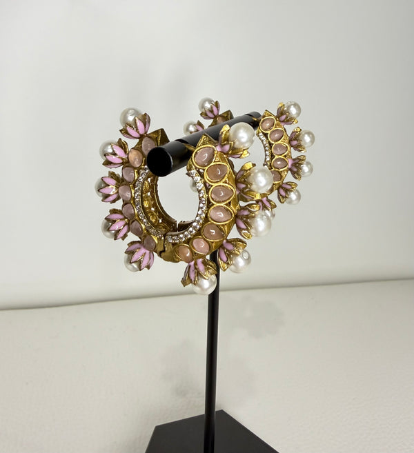 Pearl hoop earring