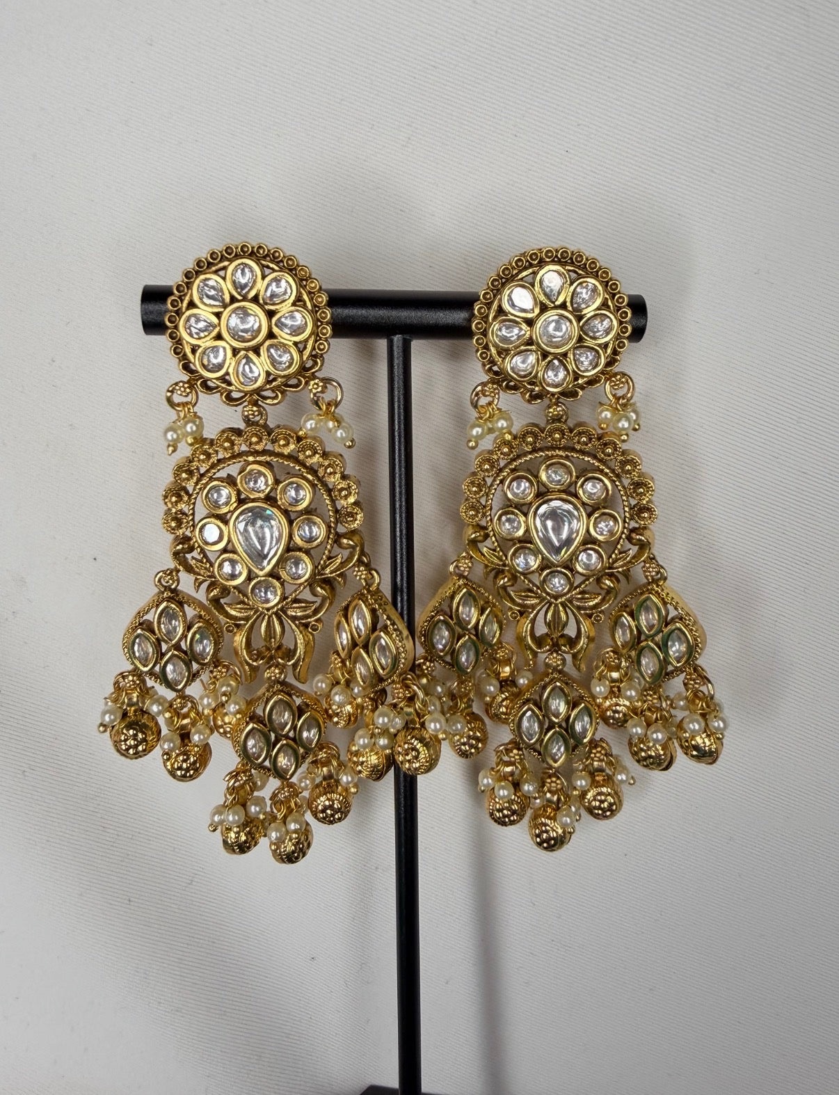 Gold bell earrings