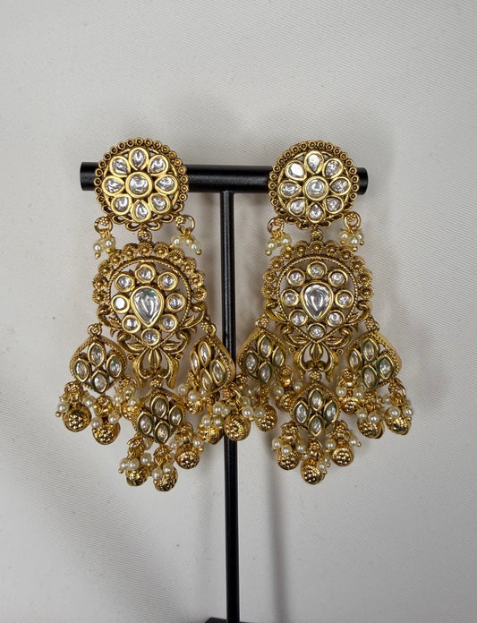 Gold bell earrings