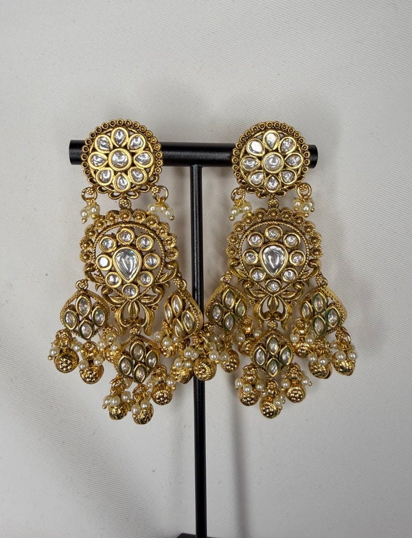 Gold bell earrings