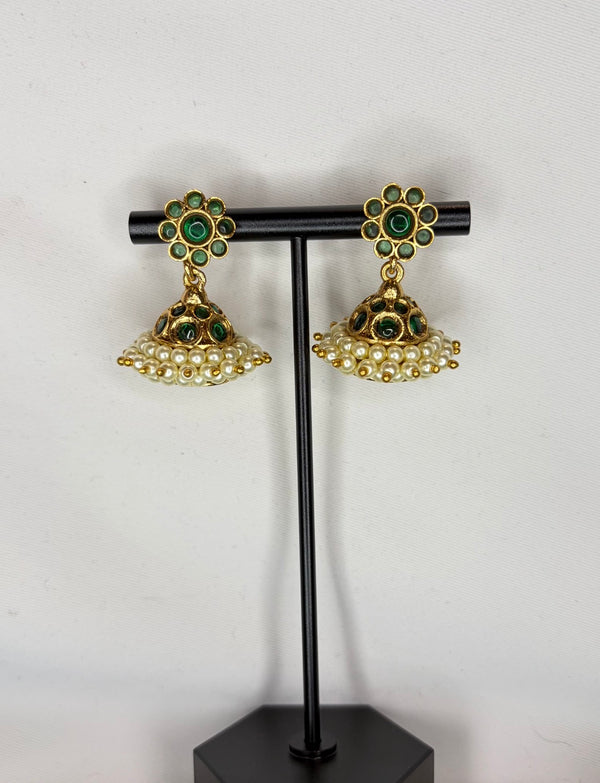 Green Temple Jhumka