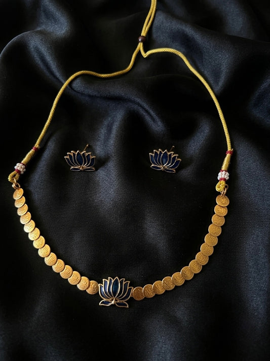 Tamara coin necklace (Blue)